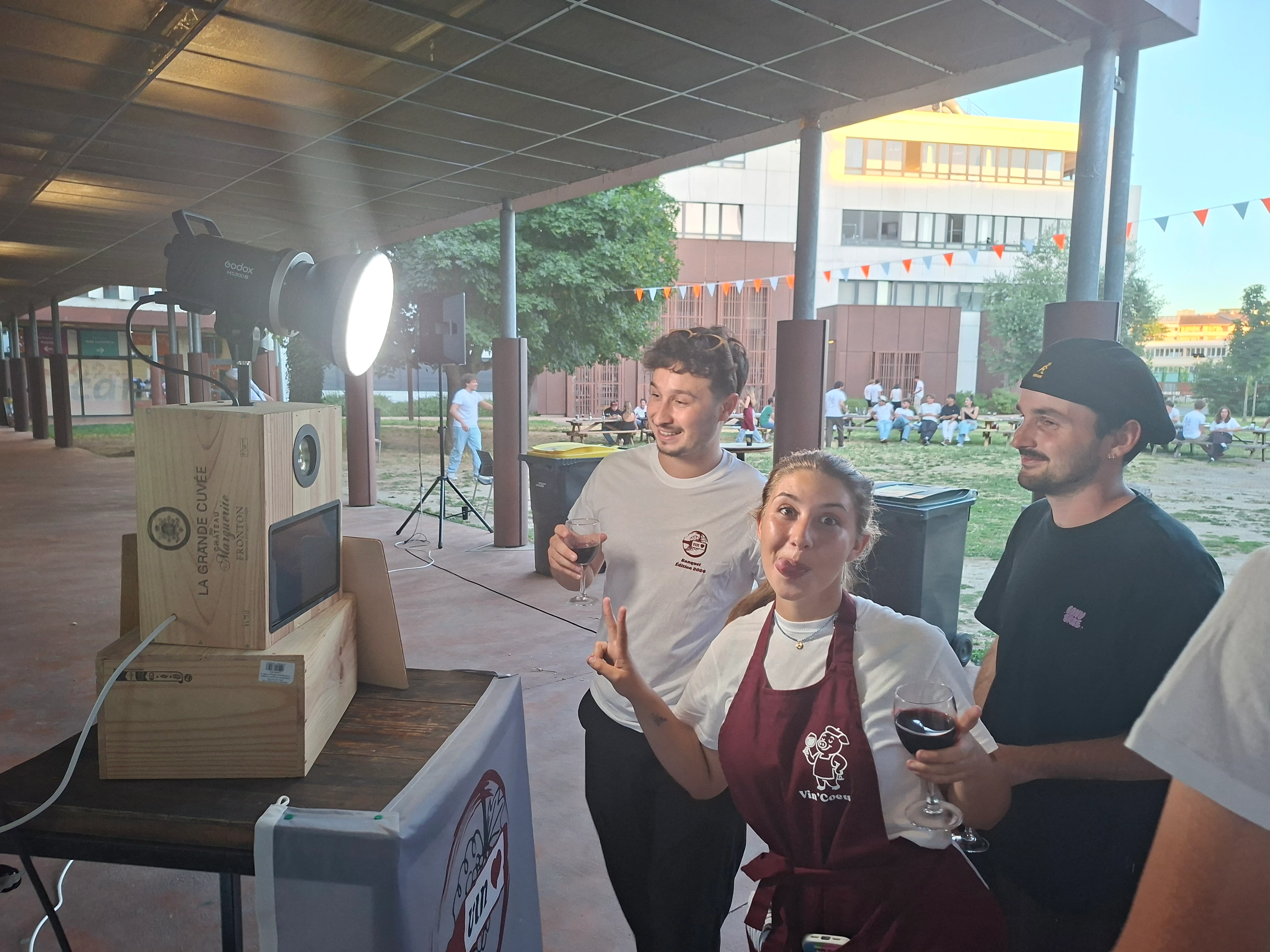 Guests using the booth at Banquet Vin’Coeur