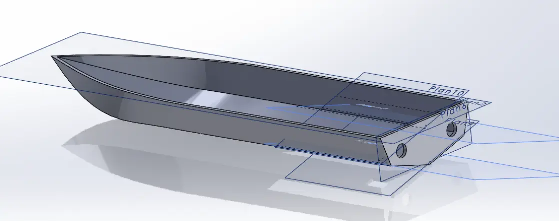 SolidWorks hull design